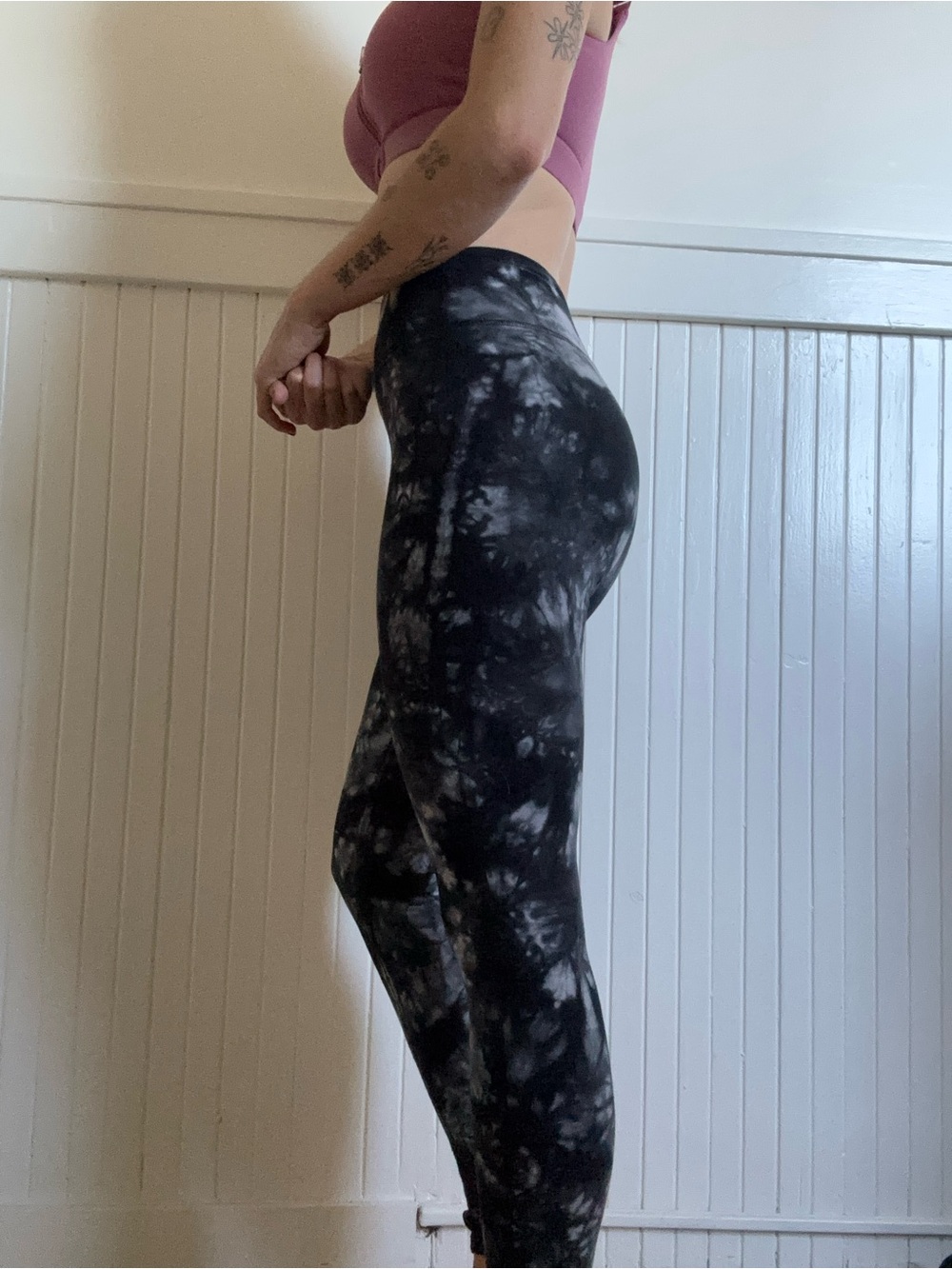 Tie-Dye Black Leggings